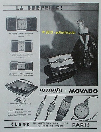 Publicite ermeto movado montre - publicite,