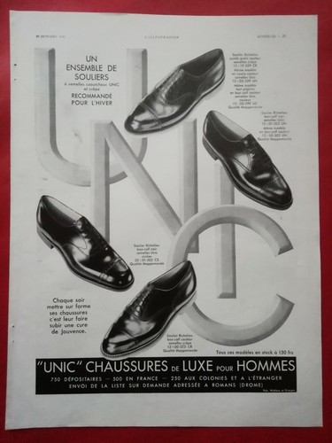 Publicité chaussures unic - publicité,