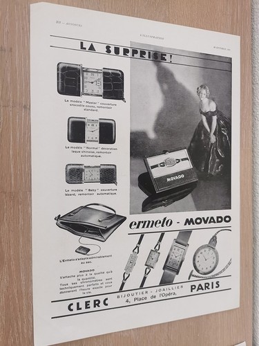 Publicité 1930 montre ermeto - publicité,